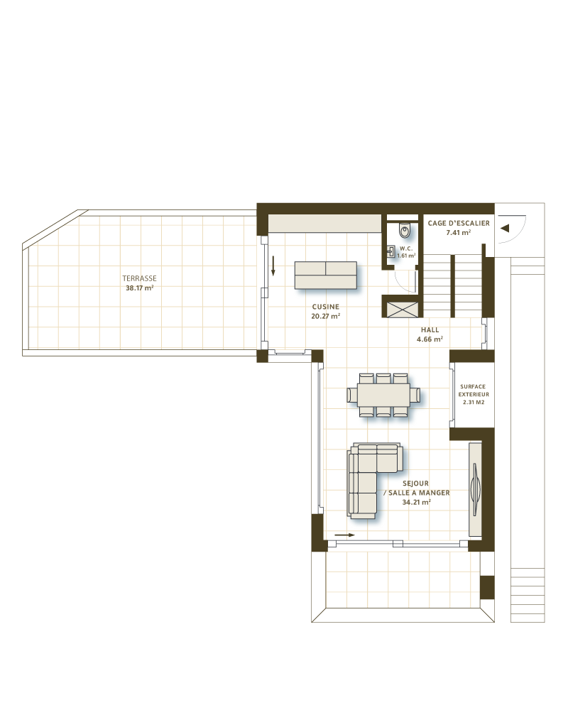 Villa D - Rez supérieur